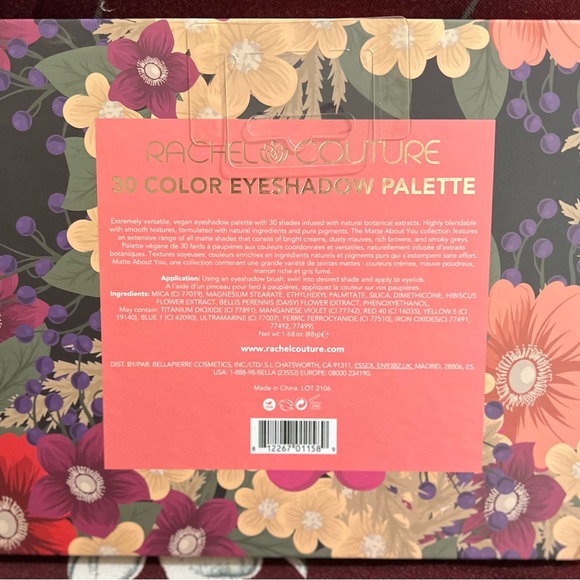 BRAND NEW RACHEL COUTURE EYESHADOW PALETTE - Picture 3 of 3